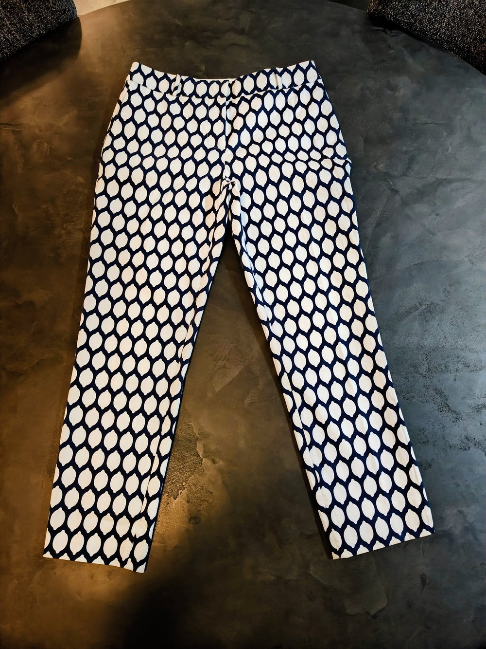 Kate Spade New York Jackie Cropped Pants Navy & White Size 0 - CLASSIC KS Style!